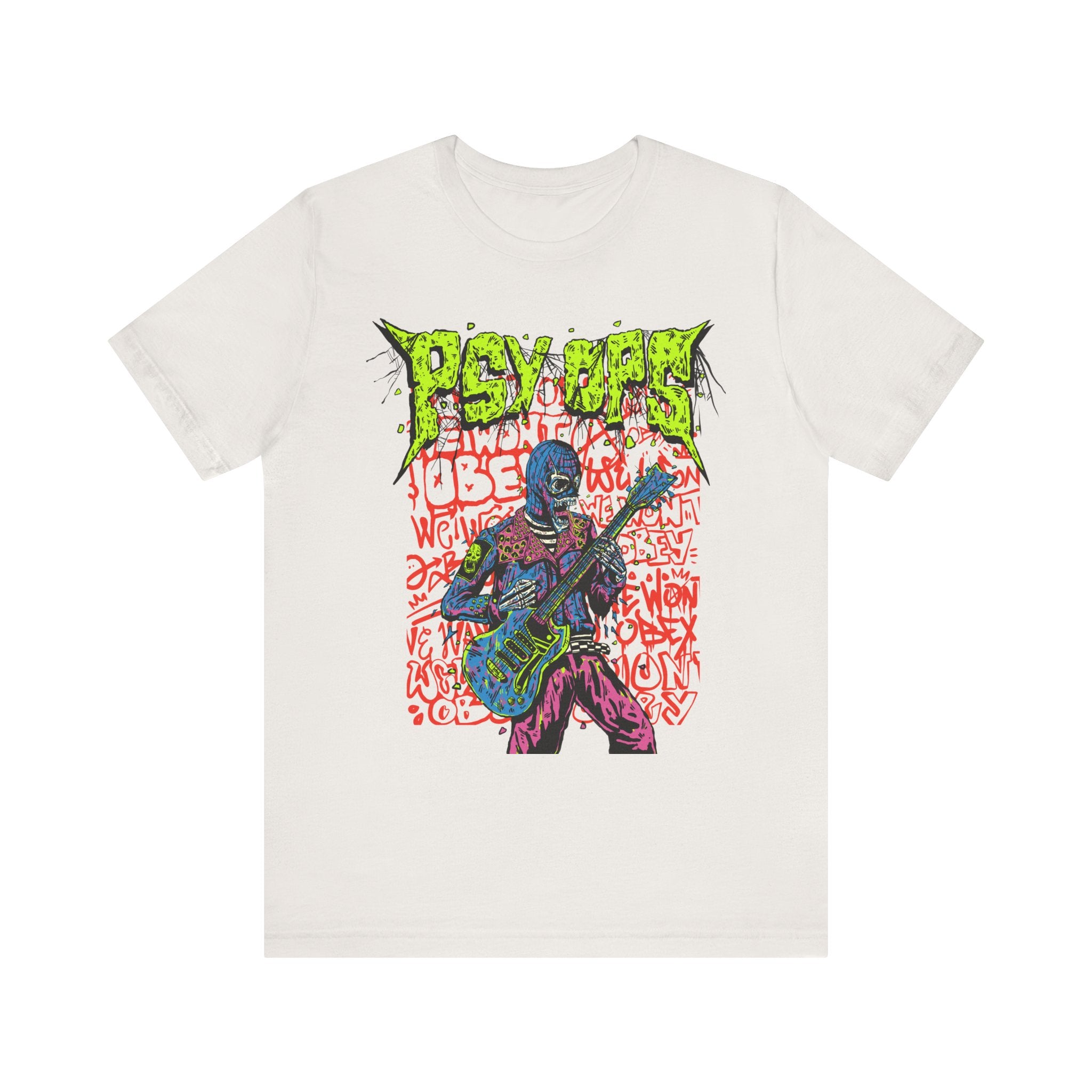 PSYOPS - We Won't Obey Unisex Tee - Retro Vibrant Graphic T-Shirt