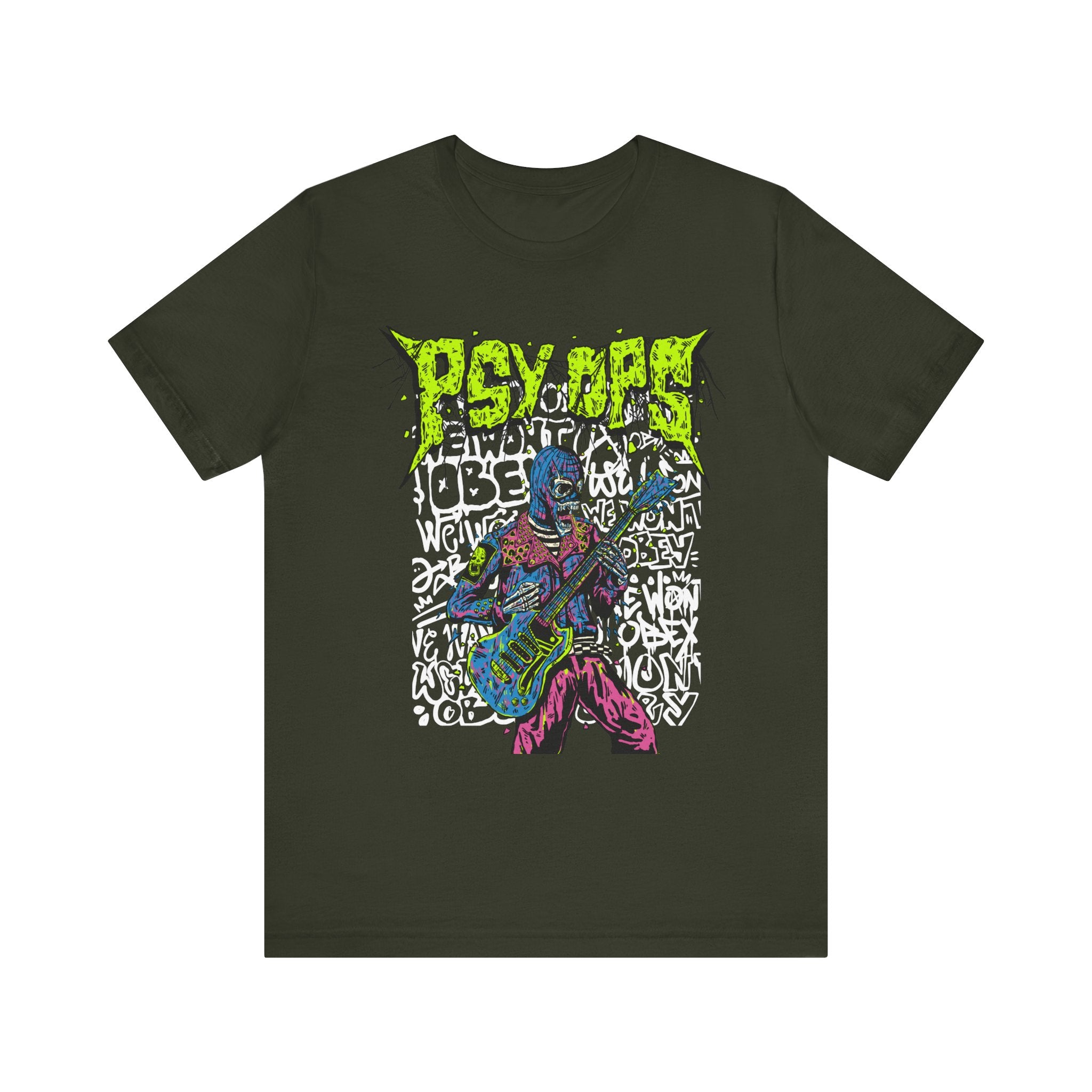 PSYOPS - We Won't Obey Unisex Tee - Retro Vibrant Graphic T-Shirt