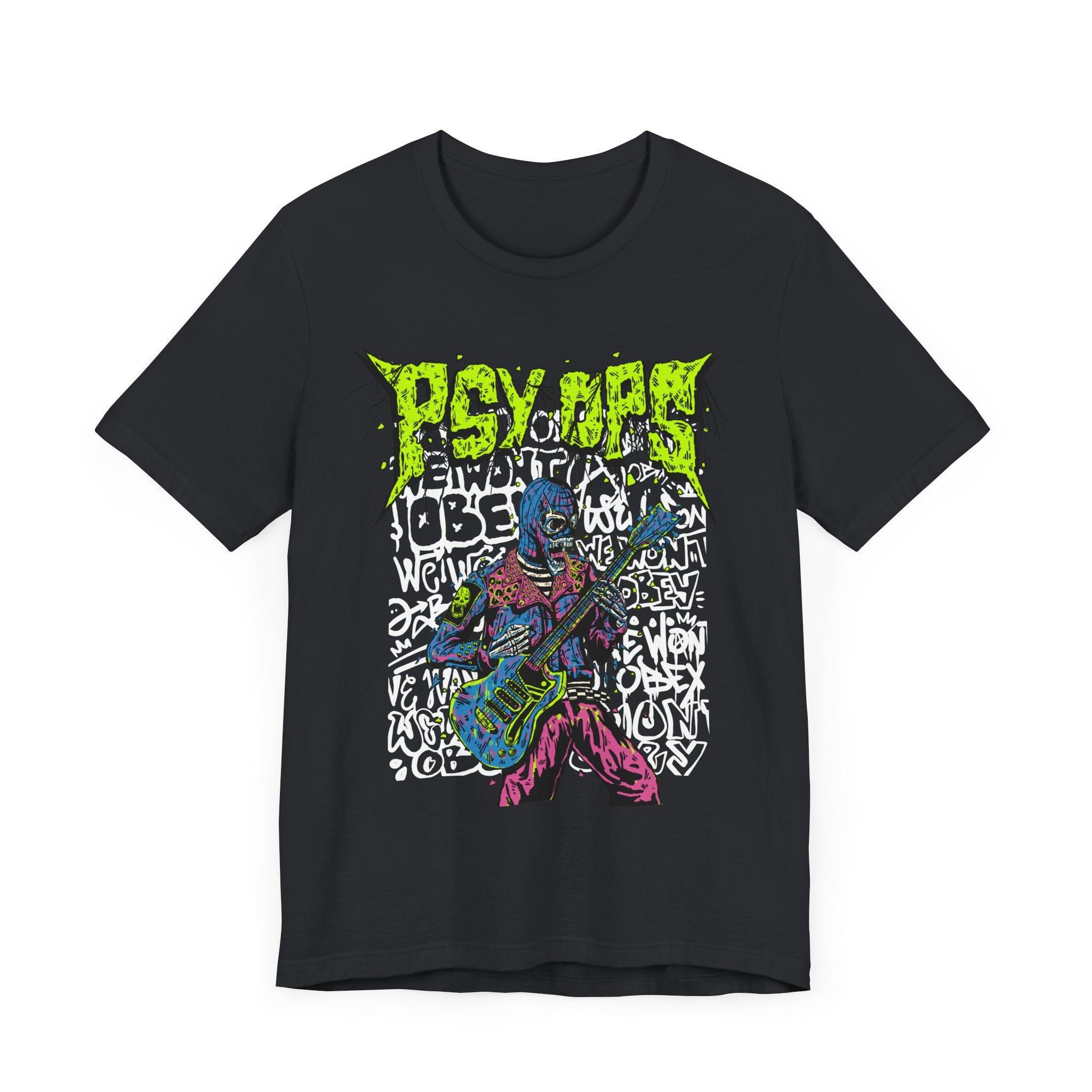 PSYOPS - We Won't Obey Unisex Tee - Retro Vibrant Graphic T-Shirt